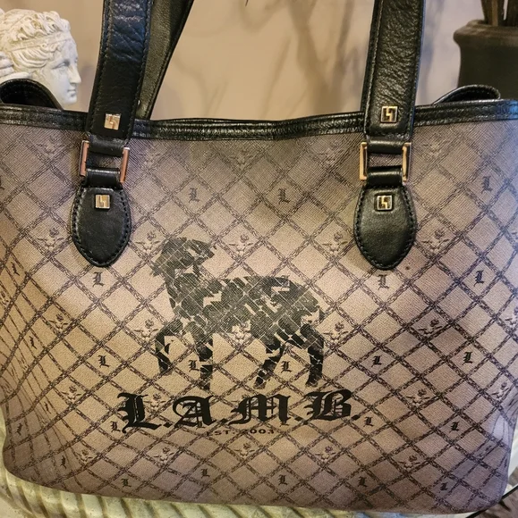 L.A.M.B. by Gwen Stefani Lamb Logo Tote Shoulder Bag Luxury Designer #573 - Picture 11 of 13